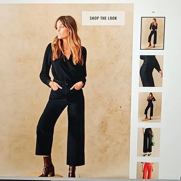 Like New Le Crop Sezane Jeans, Black, Size 2 (34 European size) - Picture 5 of 6